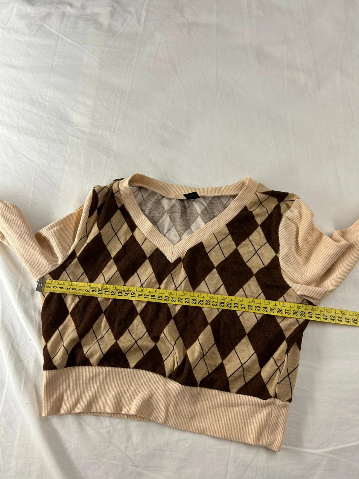 Vintage beige bruin gemotild sweatshirt – photo 8